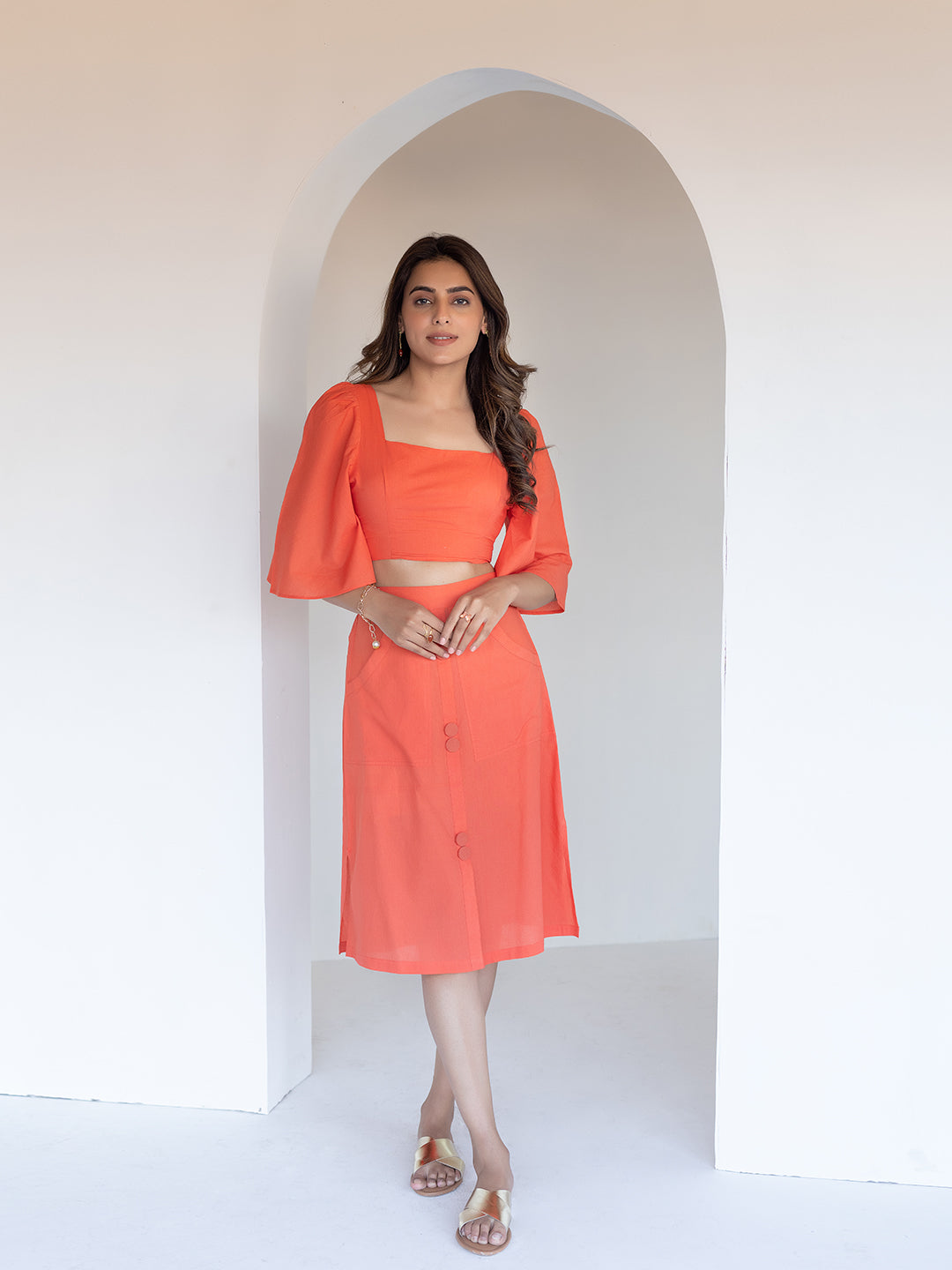 Vermilion Co-Ord Set - By Ragavi - qivii