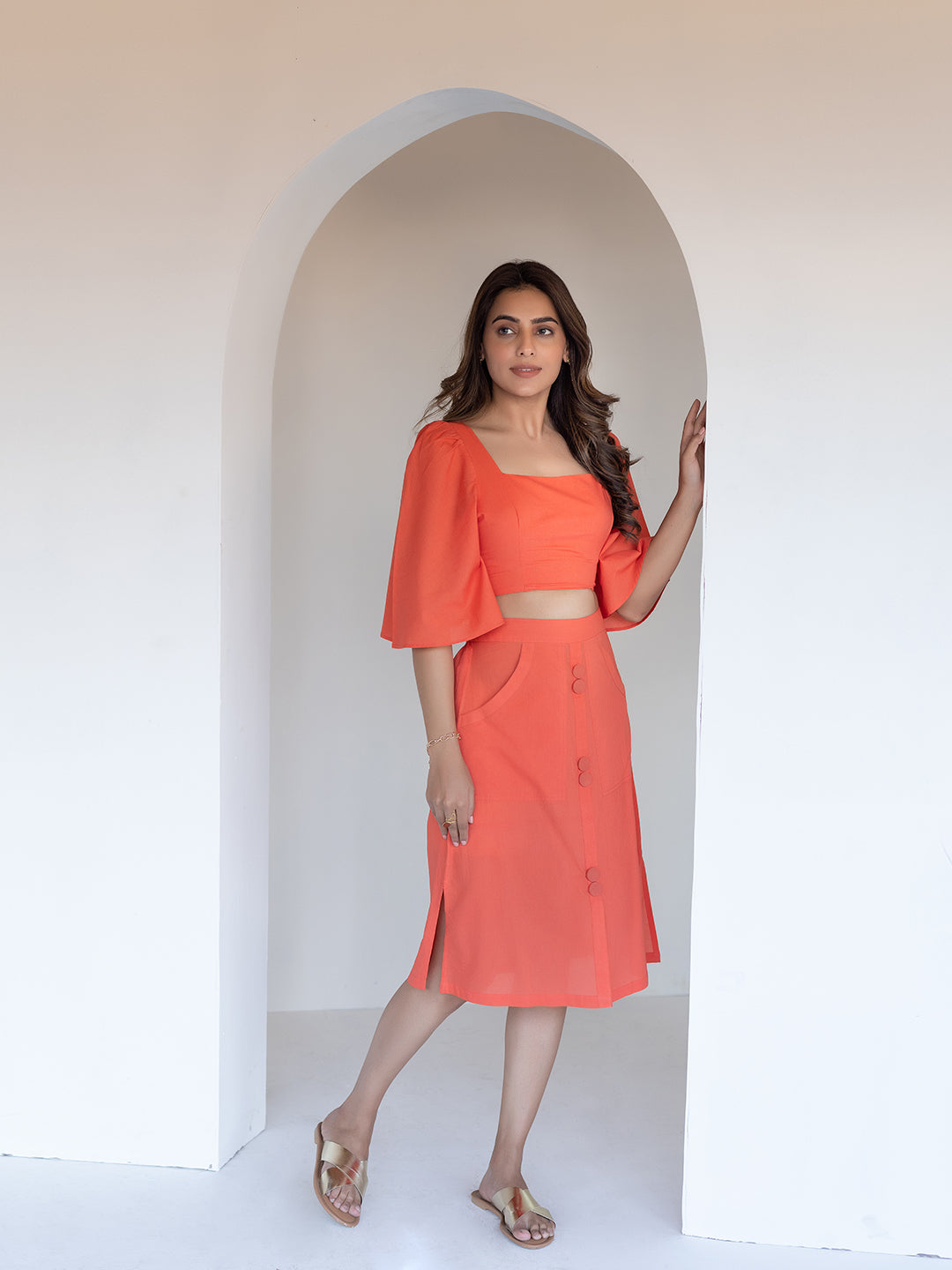 Vermilion Co-Ord Set - By Ragavi - qivii