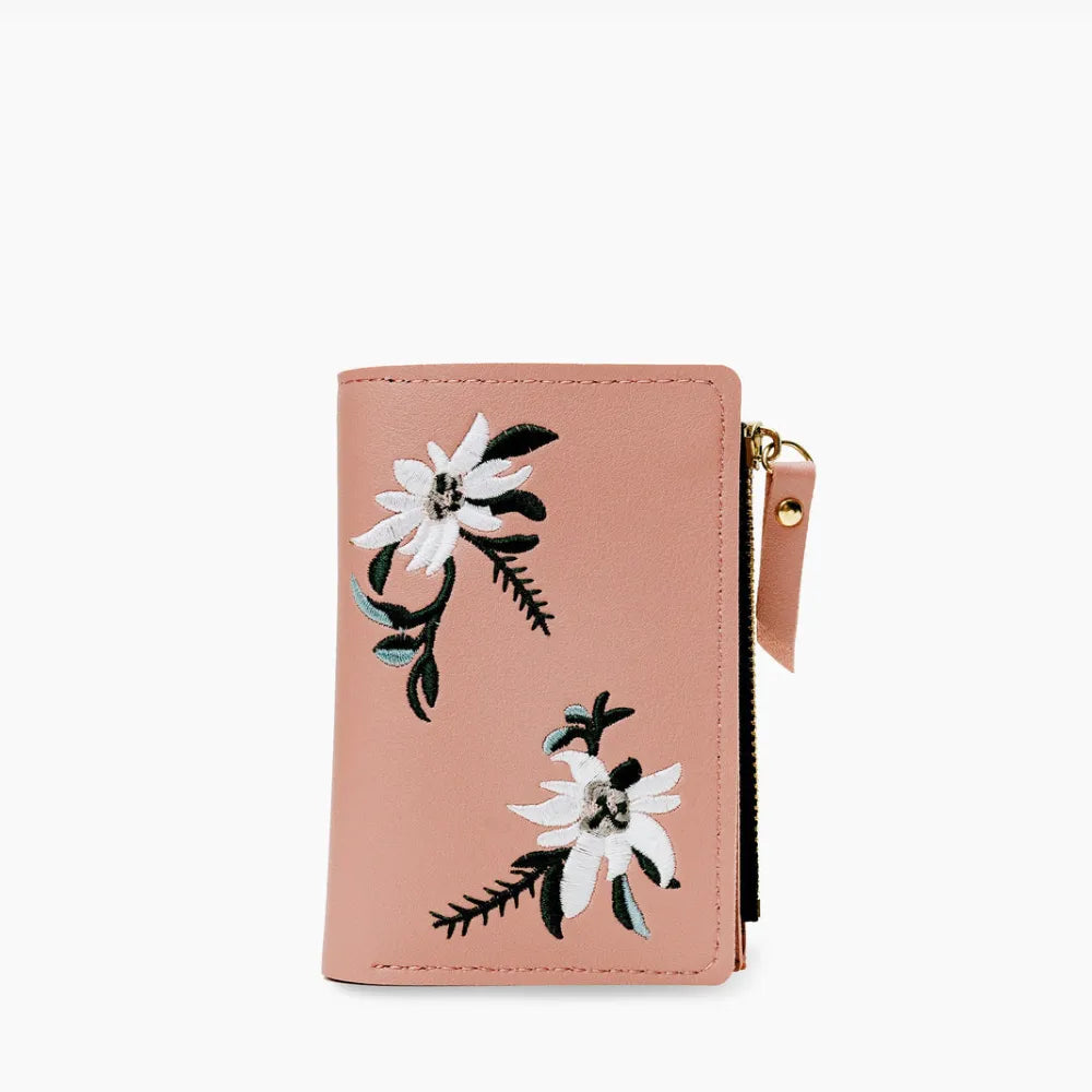 Fleur | Embroidered Wallet - By Qivii