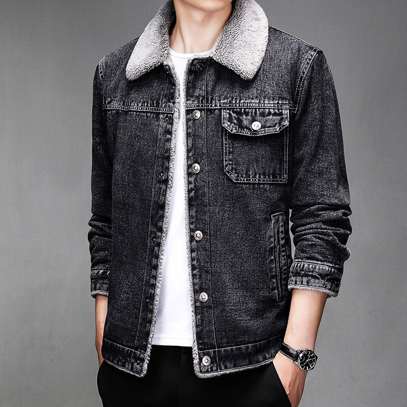 Calvin Denim Sherpa Jacket - By Qivii