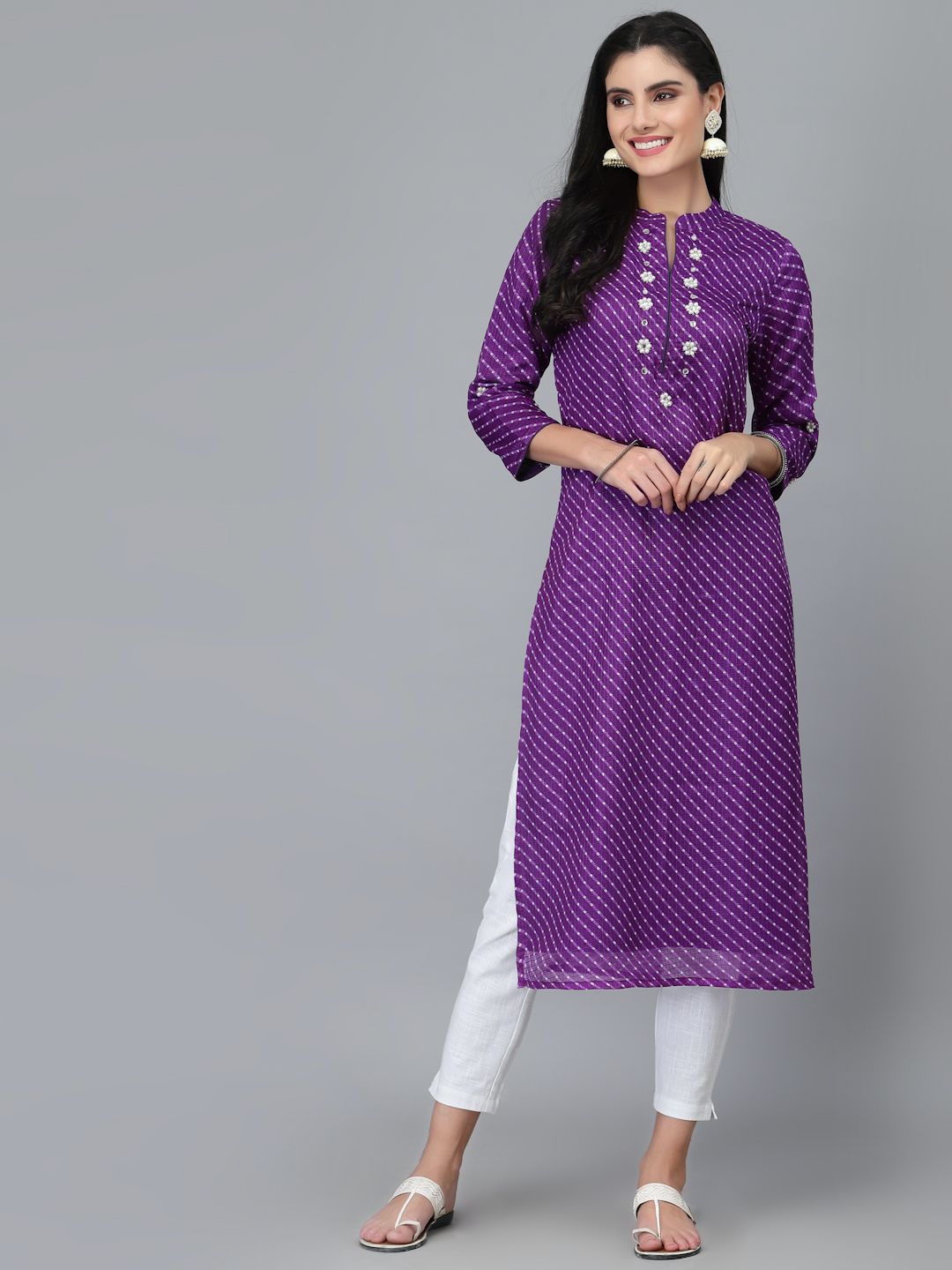 Zoya Purple Leheriya Kurta - By Ragavi - qivii
