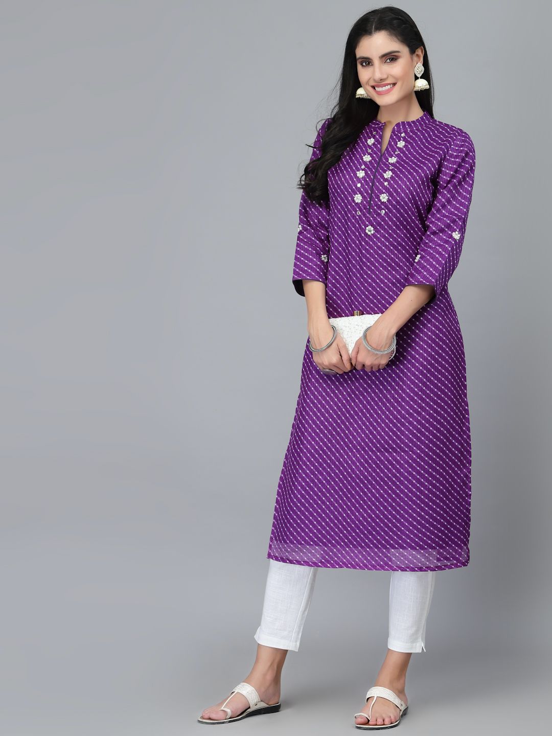 Zoya Purple Leheriya Kurta - By Ragavi - qivii