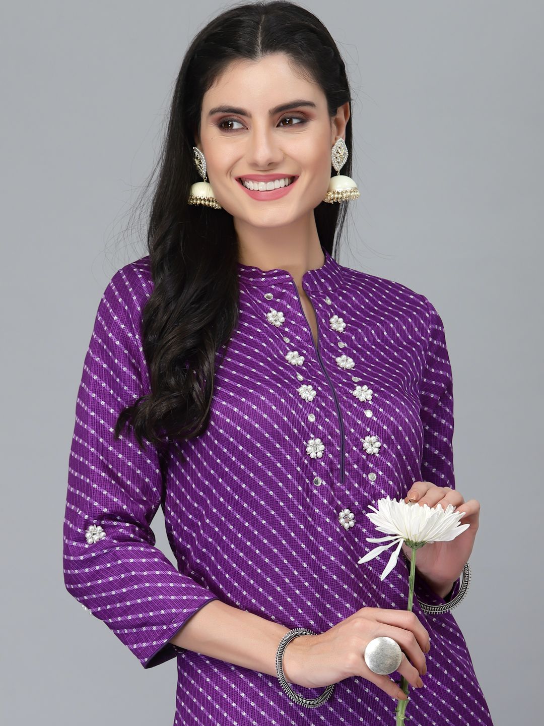Zoya Purple Leheriya Kurta - By Ragavi - qivii