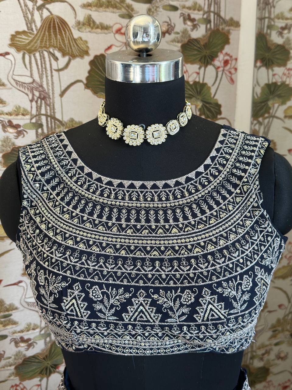PURPLE FAUX GEORGEET WITH EMBROIDERY SEQUENCE DESIGN WORK LEHENGA - INSPIRED | Ready To Wear - qivii