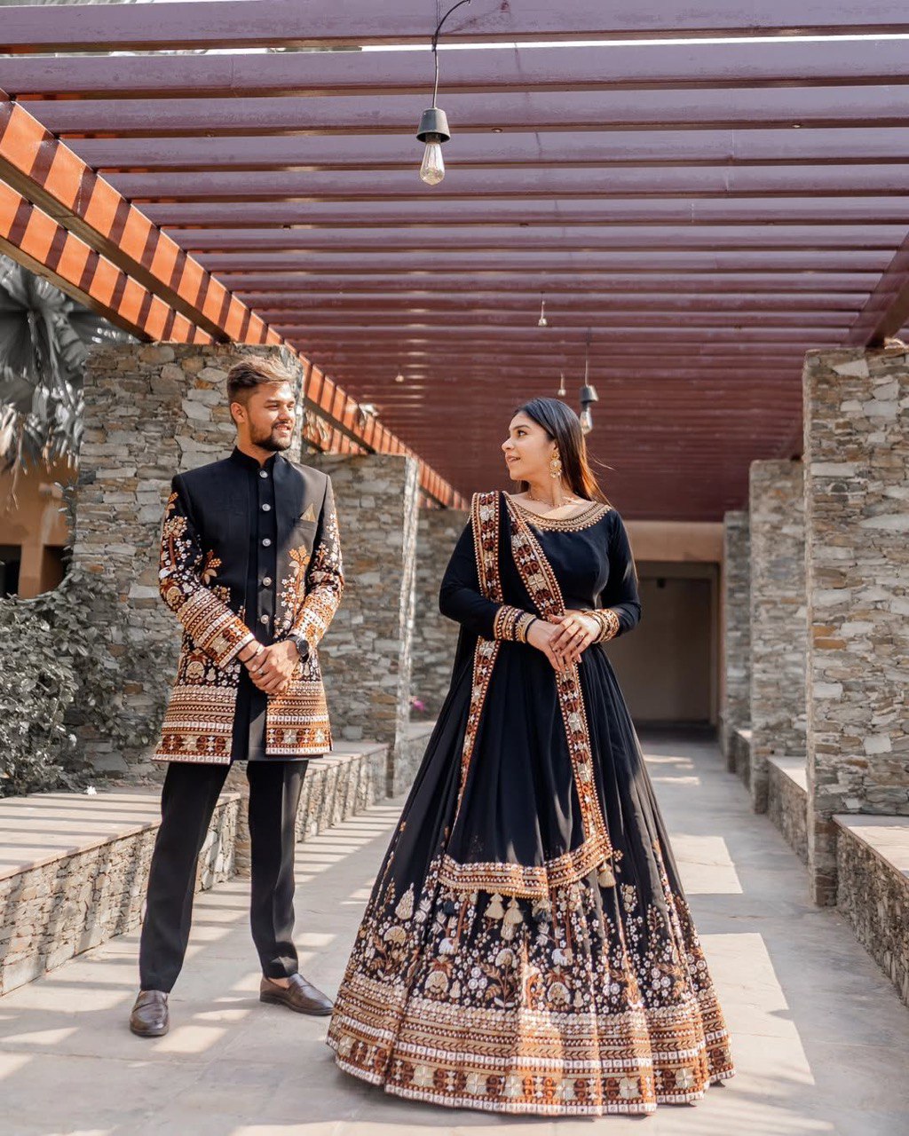 Black Foux Gorgette thread with Sequnce Lehenga - INSPIRED | Ready To Wear - qivii