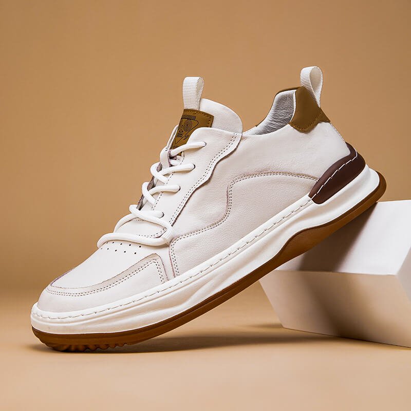 Logan Genuine Leather Sneakers - By Qivii