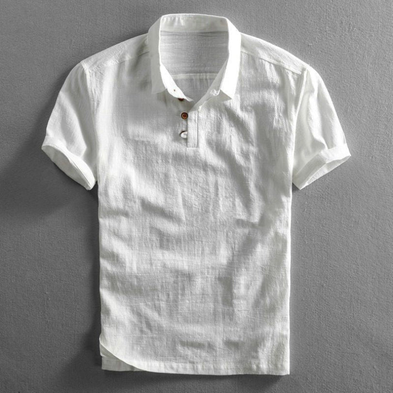 Genji - Heren Korte Mouwen Shirt in Japanse Stijl - By Qivii