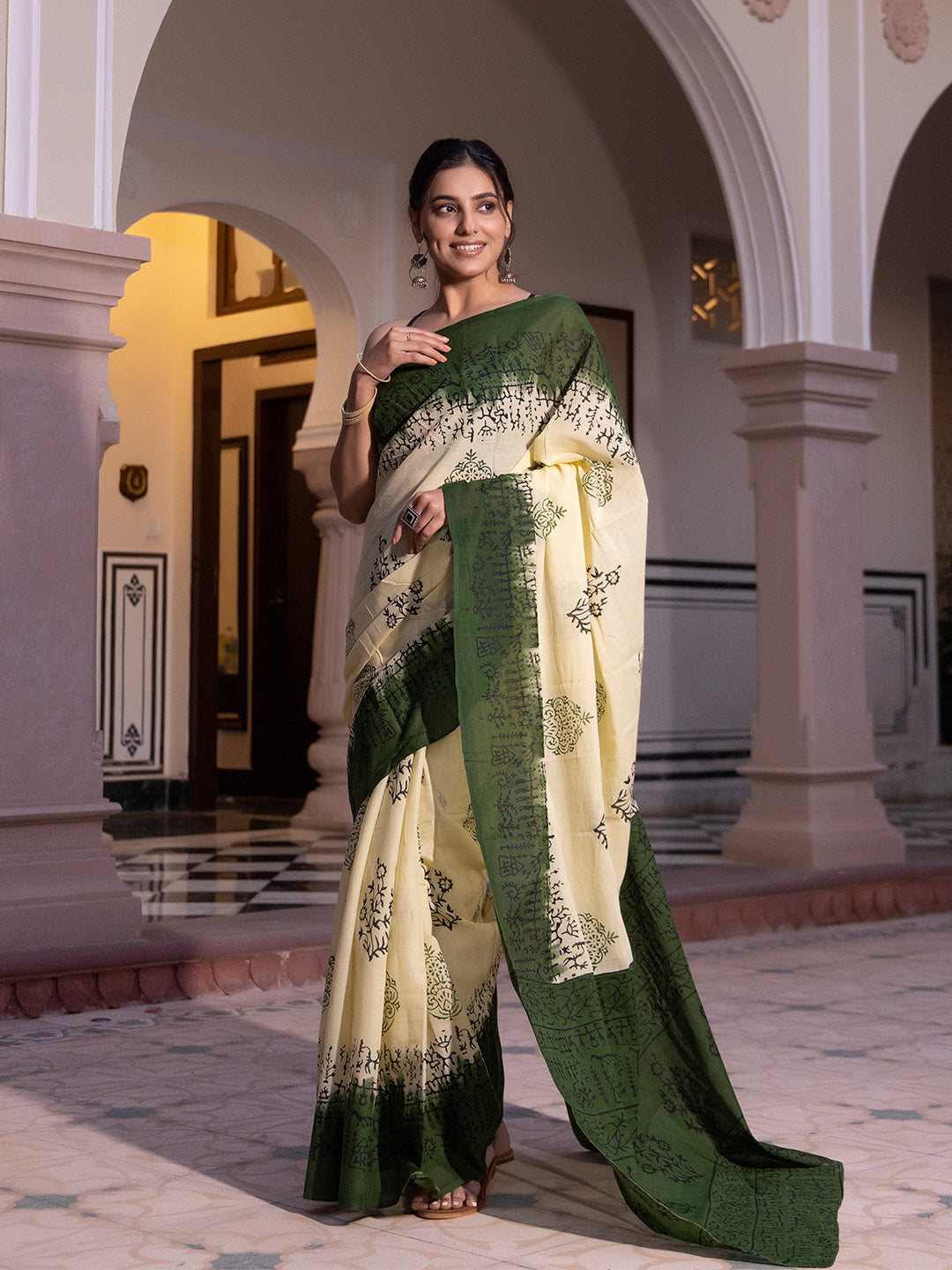 Moonstone Jade Saree - By Ragavi - qivii