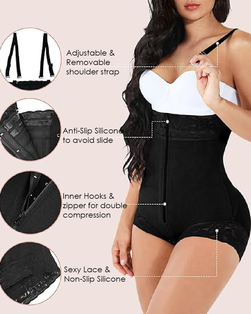 Women's Shapewear Full Body Shaper Hip Lifter Faja Colombiana Waist Trainer - By Qivii