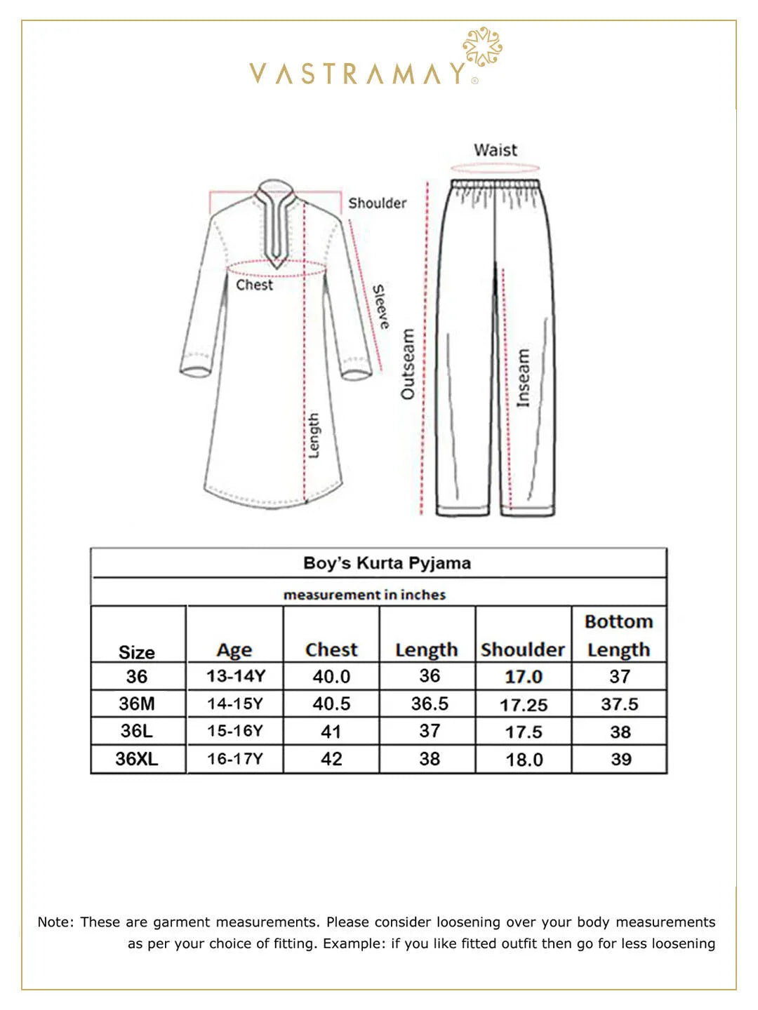 Boy's' Orange Chaikankari Kurta With White Pyjama Set