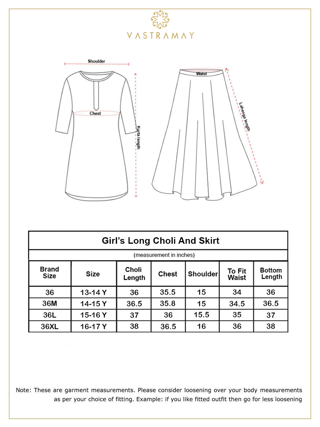 Yuva By VASTRAMAY Girl's Black Mirror Work Flared Kurta And Long Skirt Set - qivii