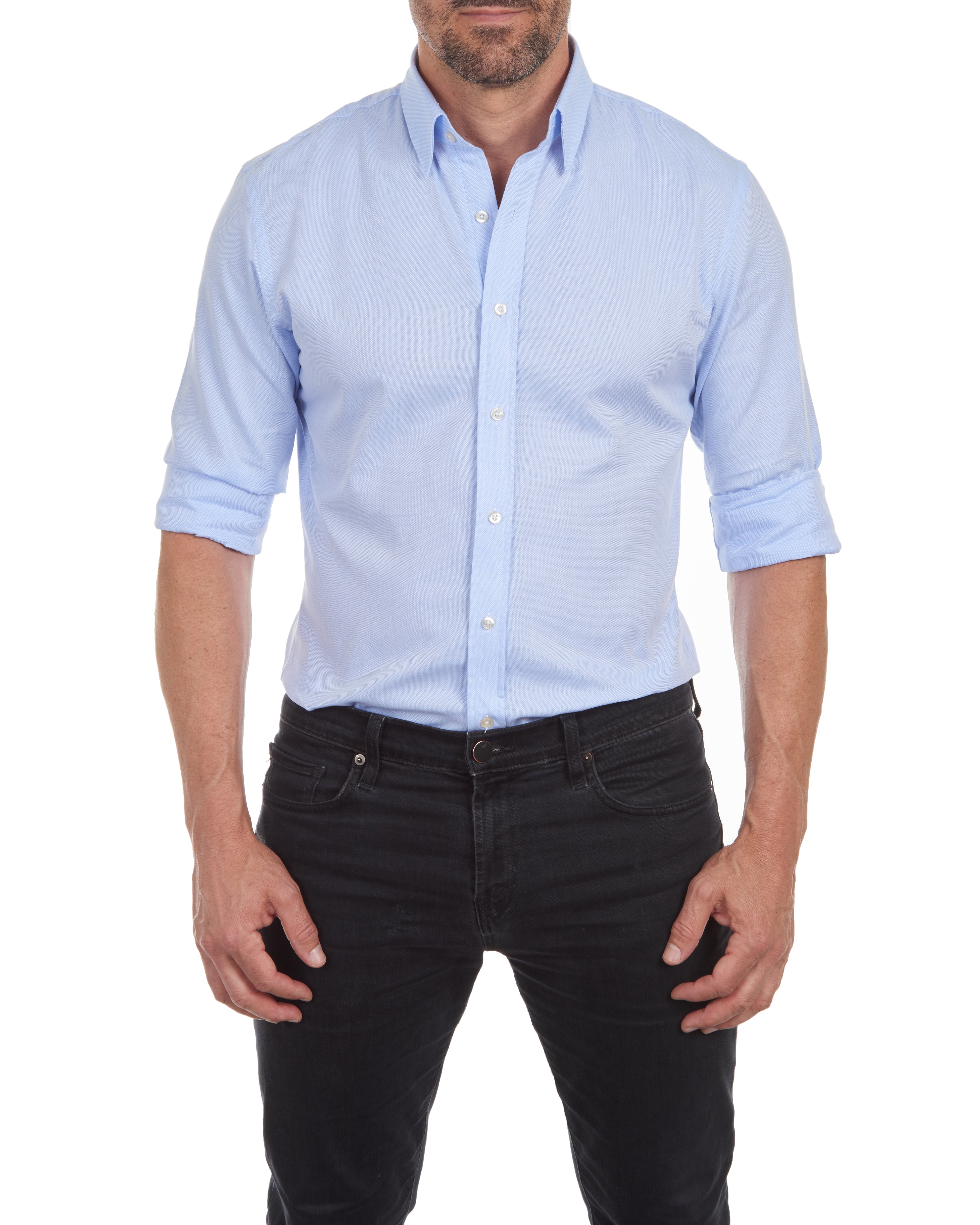 Desmond | Heren Fitted Zip-Up Shirt - By Qivii