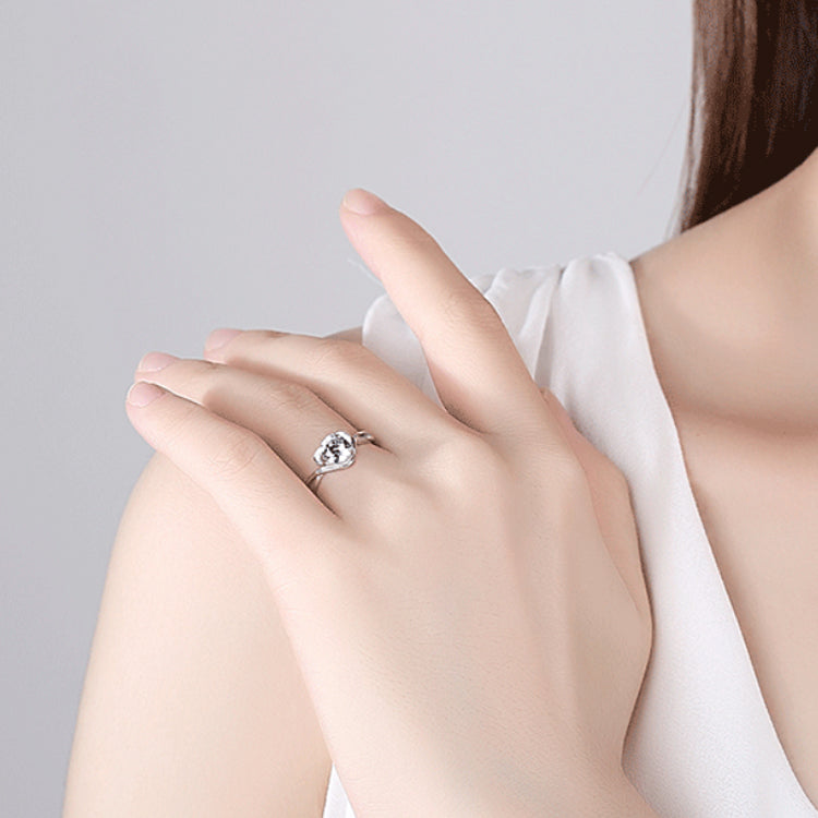 Zircon Heart Ring by Qivii