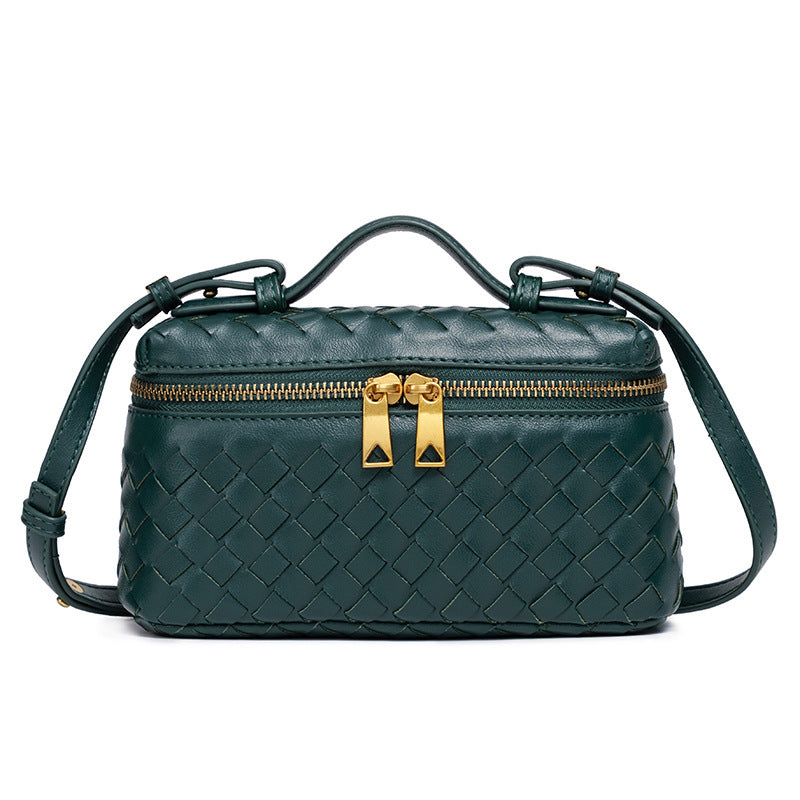 Women's Atelier Cube Carrier Bias-Weave Top Handle Bag with Convertible Strap