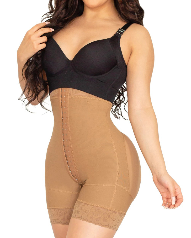 Shapshe® High Rise Butt Enhancing Body Shaper Shorts with Hook and Eye - By Qivii