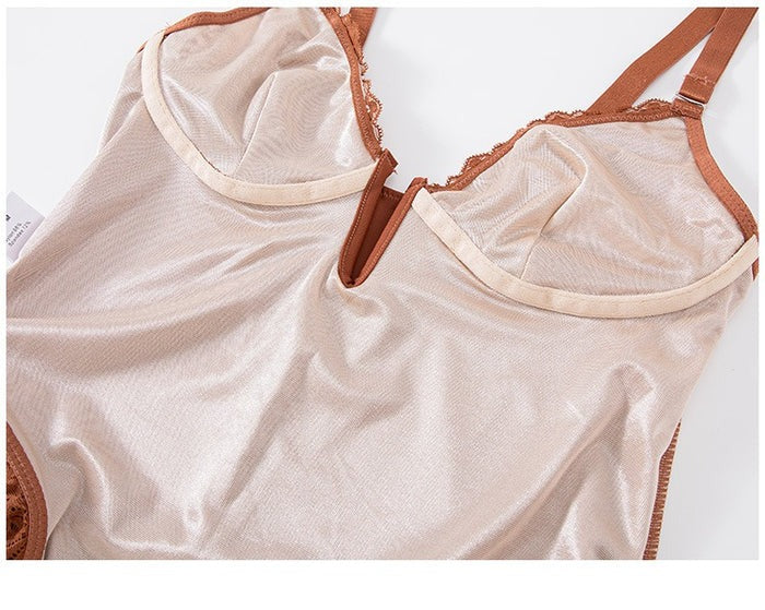 Sexy Lace Deep-V Neck Bodysuits - By Qivii