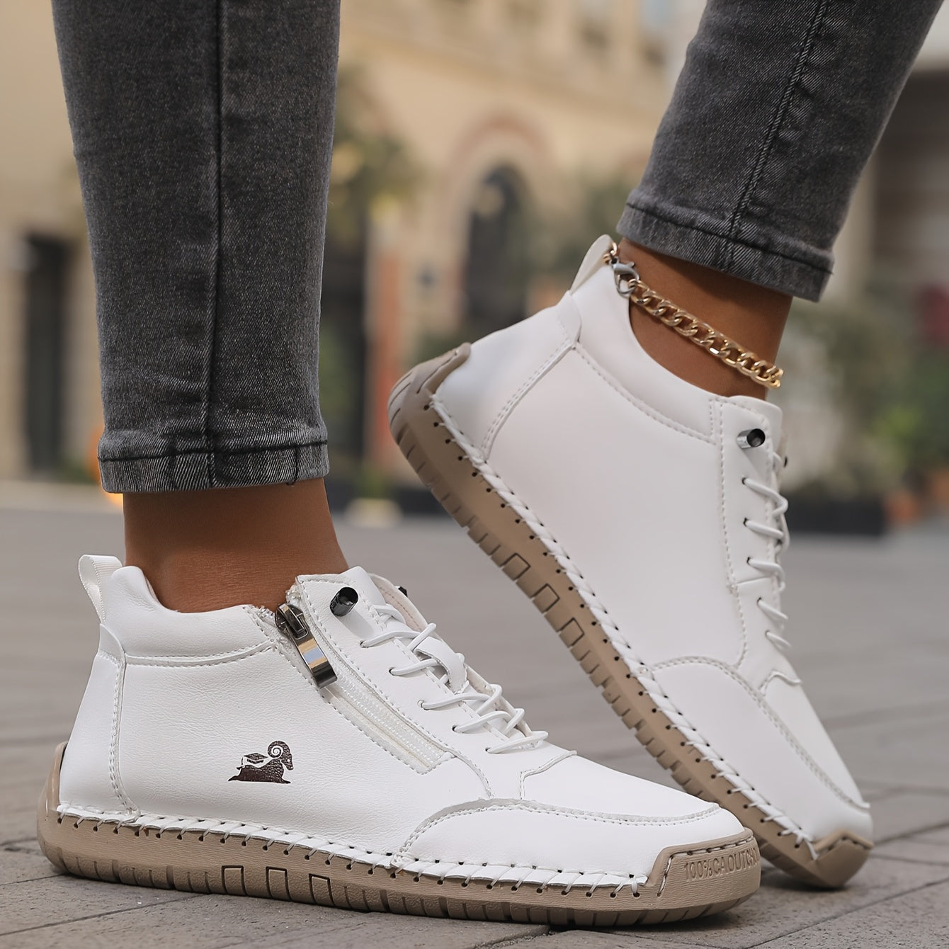 Mila – Komfortable orthopädische Sneakers + Reißverschluss - By Qivii