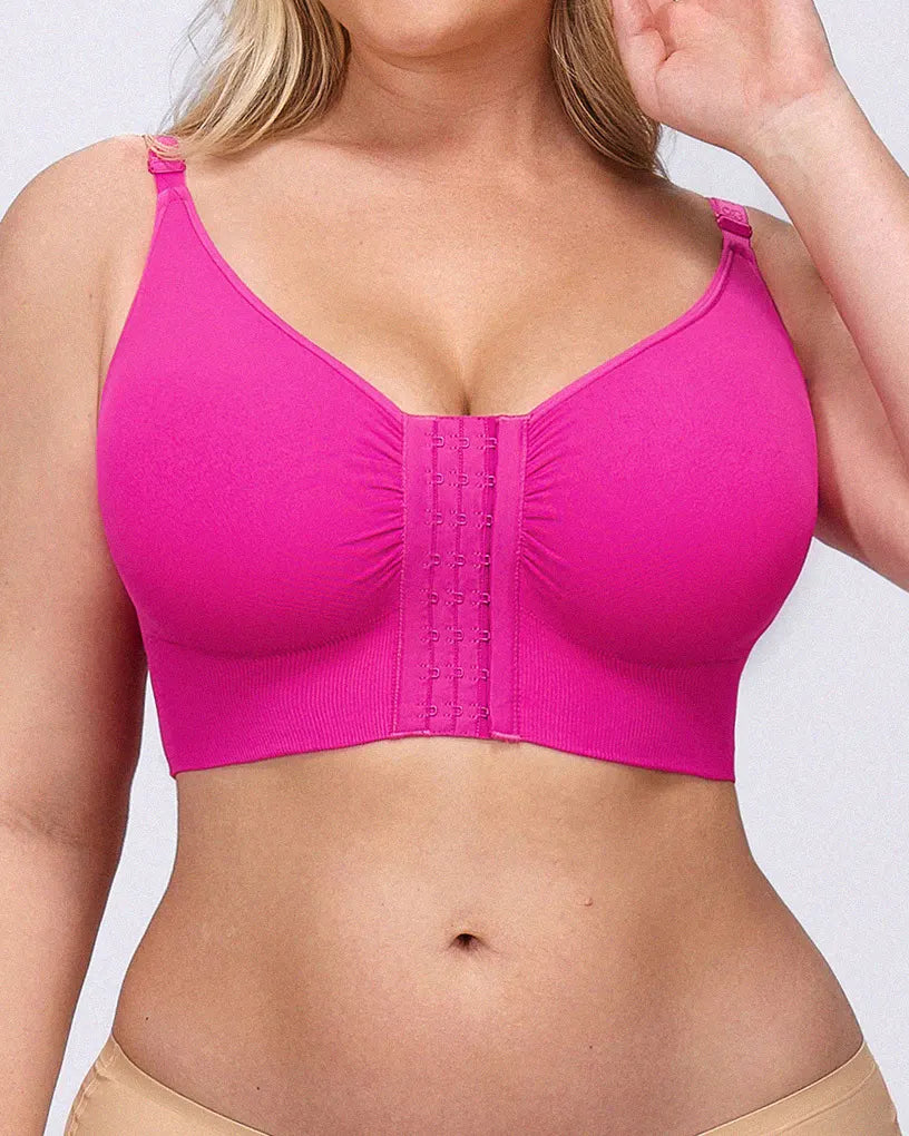 Adjustable Strap Front Hook Smoothing Unlined Wireless Bra