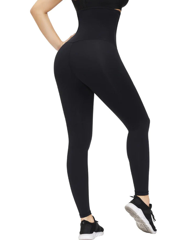 High Waist Corset Leggings Tummy Control Shapewear Pants - By Qivii