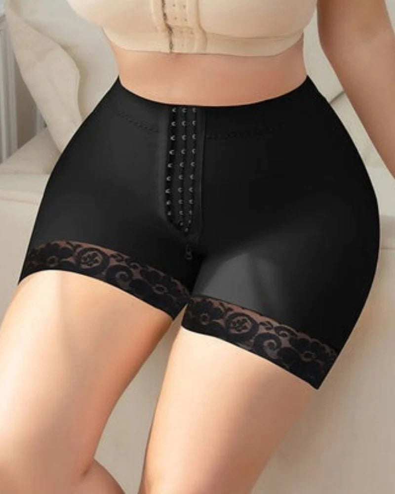 Shapshe® Black High Waist Butt Lifter Lace Shorts