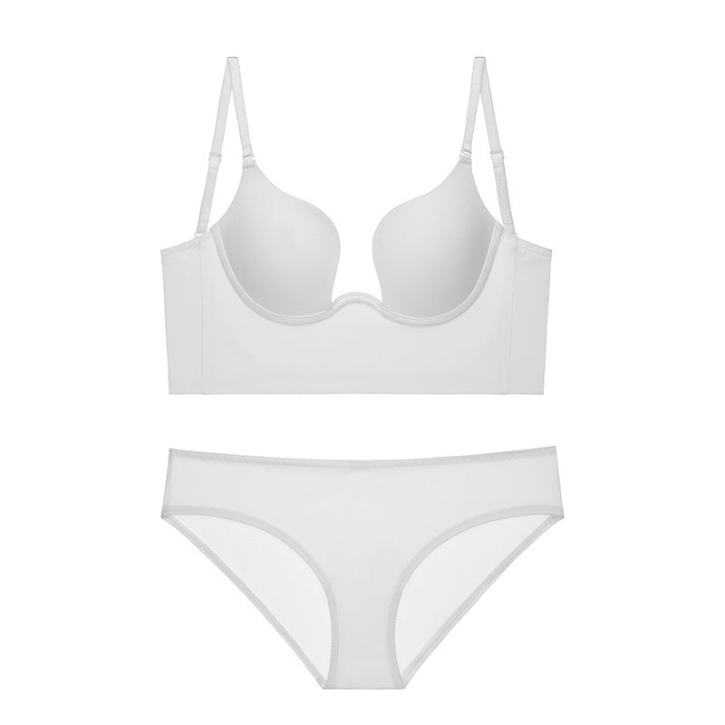 Backless Multiway Deep V Cup Underwire Push up Bra - By Qivii