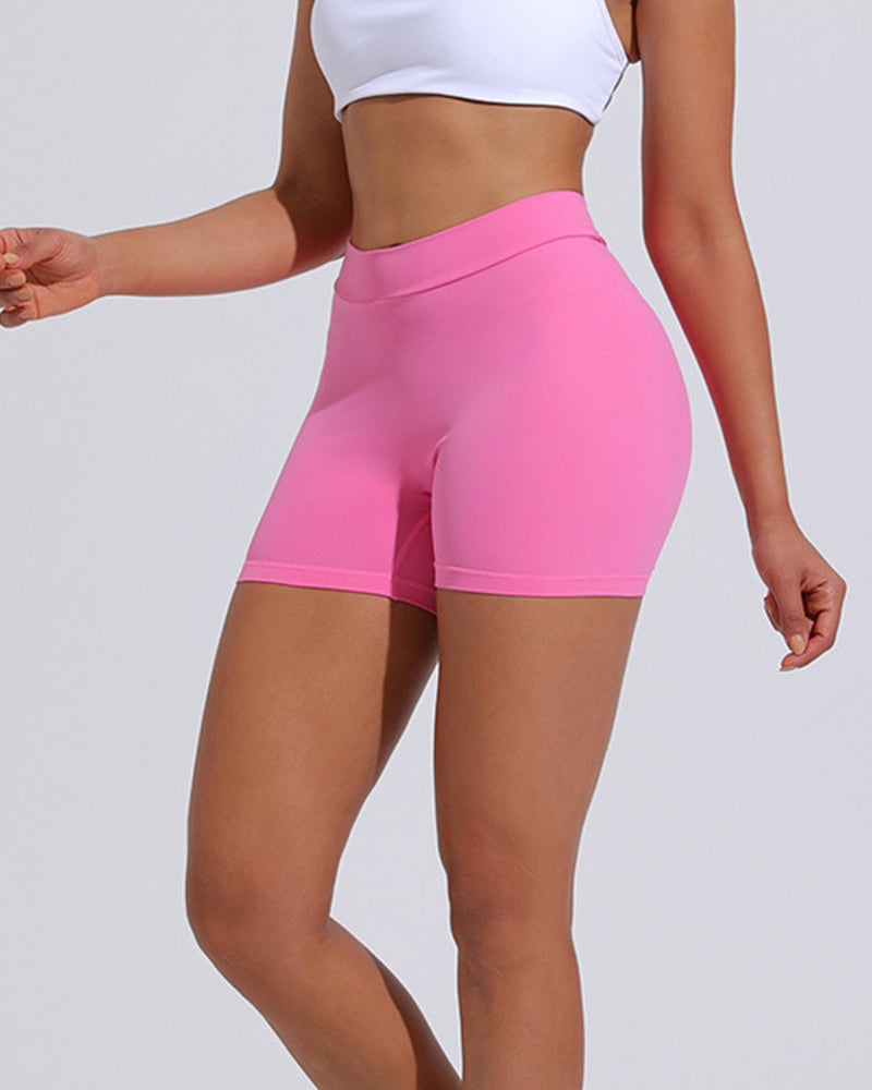 V Back Push Up High waist hip lifting Workout Yoga Shorts - By Qivii