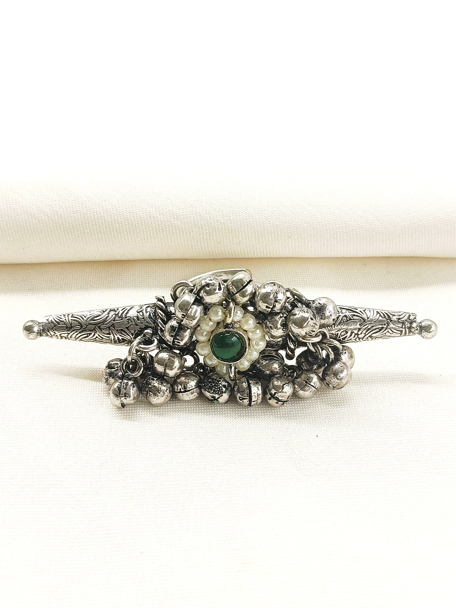 Prathana Green Oxidized Finger Ring