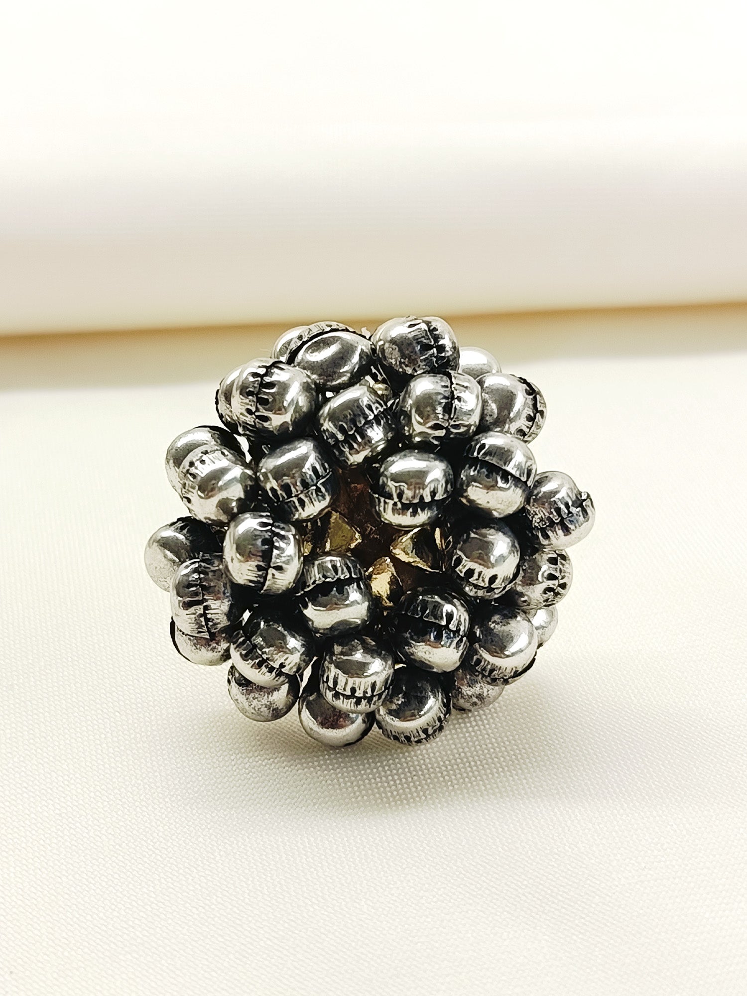 Ekaantha Silver Oxidized Finger Ring