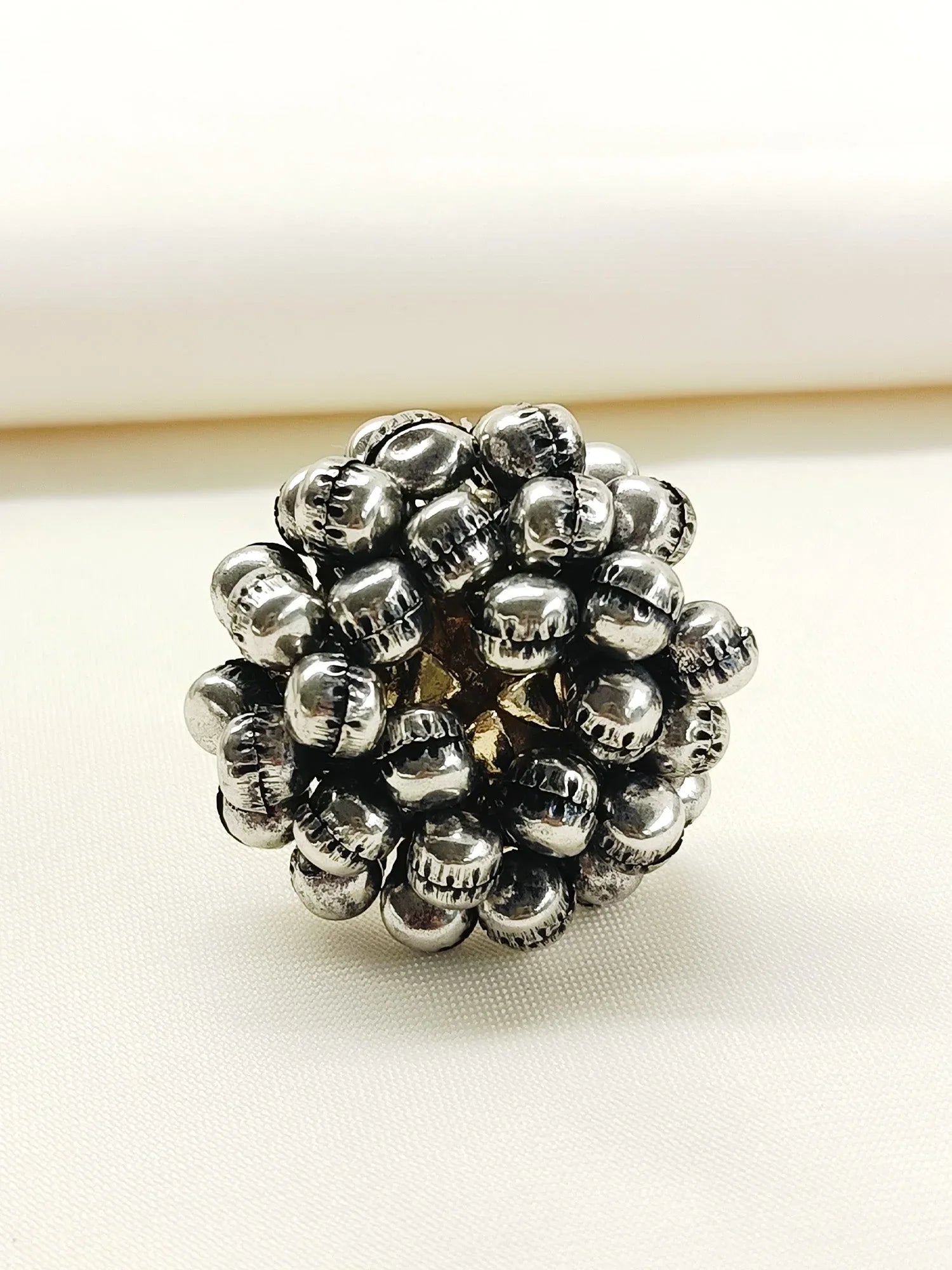 Ekaantha Silver Oxidized Finger Ring