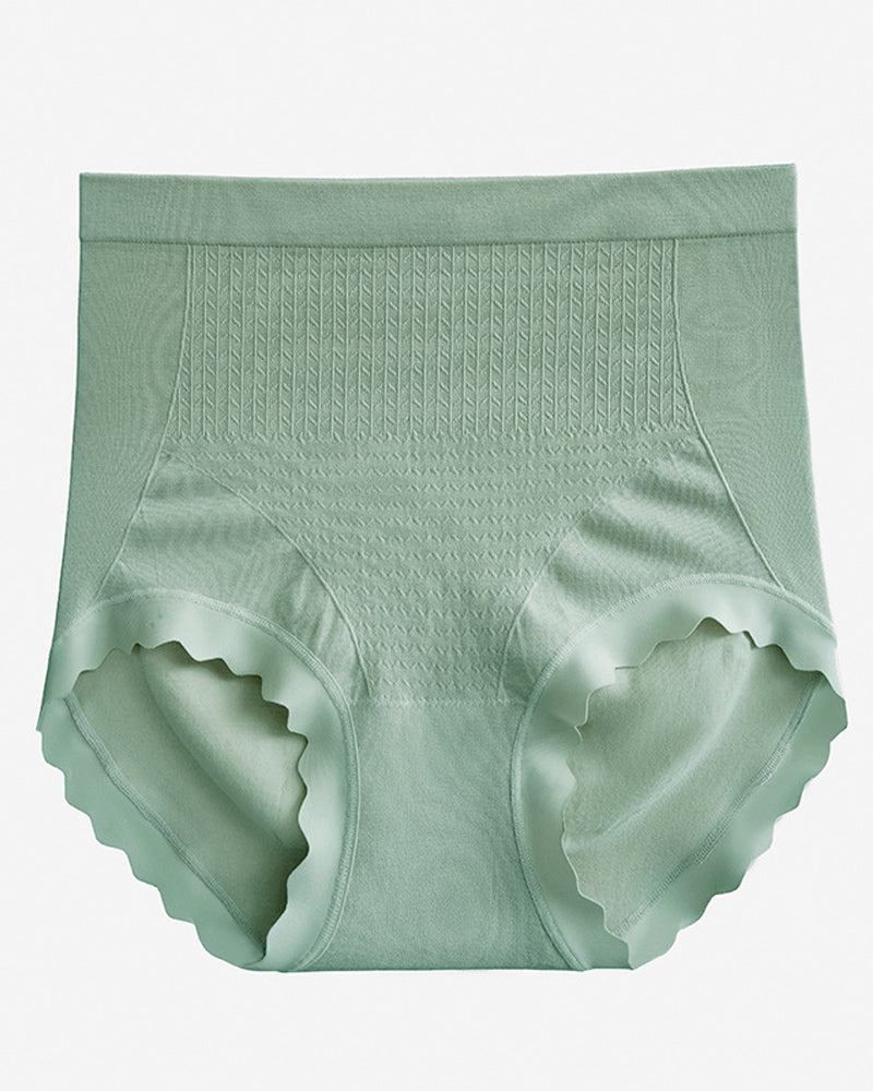 Women's High Waisted Antibacterial Crotch Briefs Stretch Full Coverage Panties - By Qivii