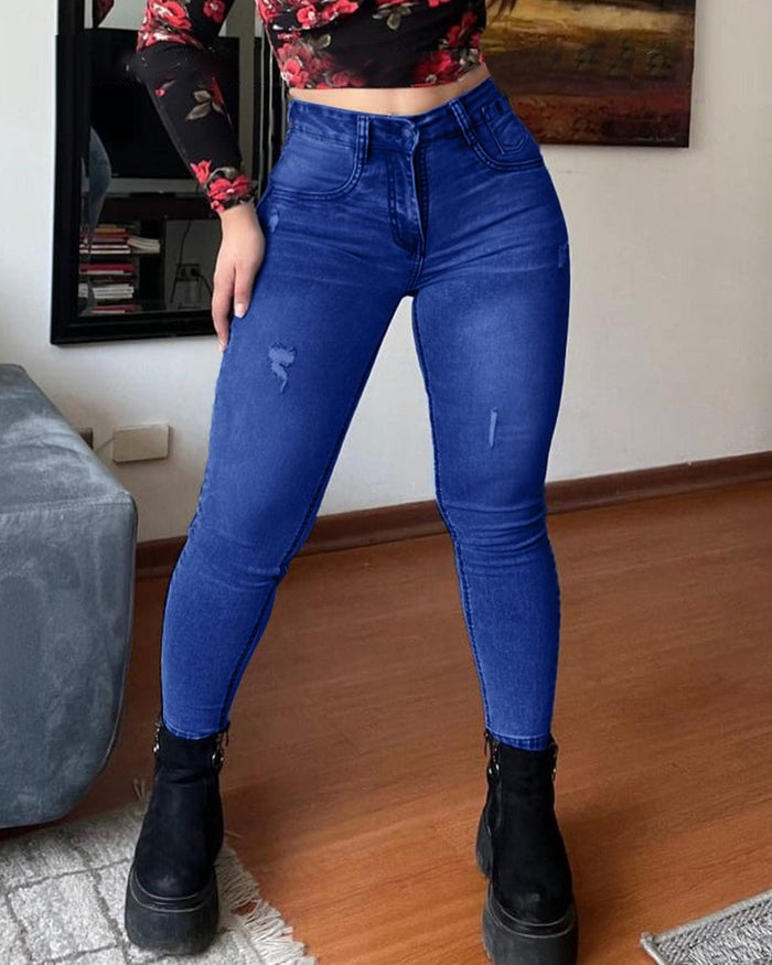 Shapshe® Denim High Waist Tummy Control Butt Lift Skinny Jeans - By Qivii