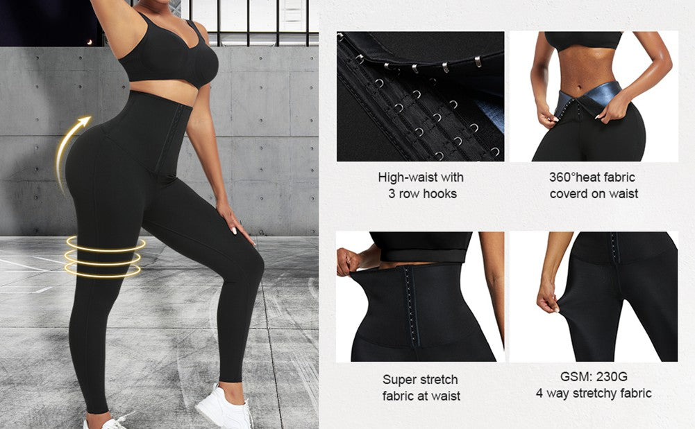 High Compression Butt Lifting Wide Waistband Shaper Leggings - By Qivii