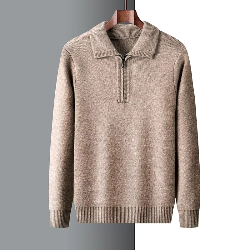 Isaac™ - Zachte Warme Kwart Rits Trui - By Qivii