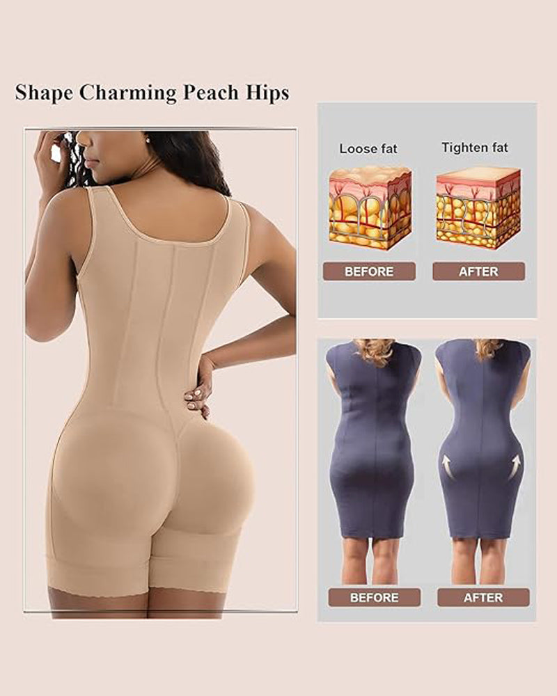 Shapshe® High Compression Open Bust Shapewear With Hook Shaper Slimming Bodysuit Tummy Control Fajas