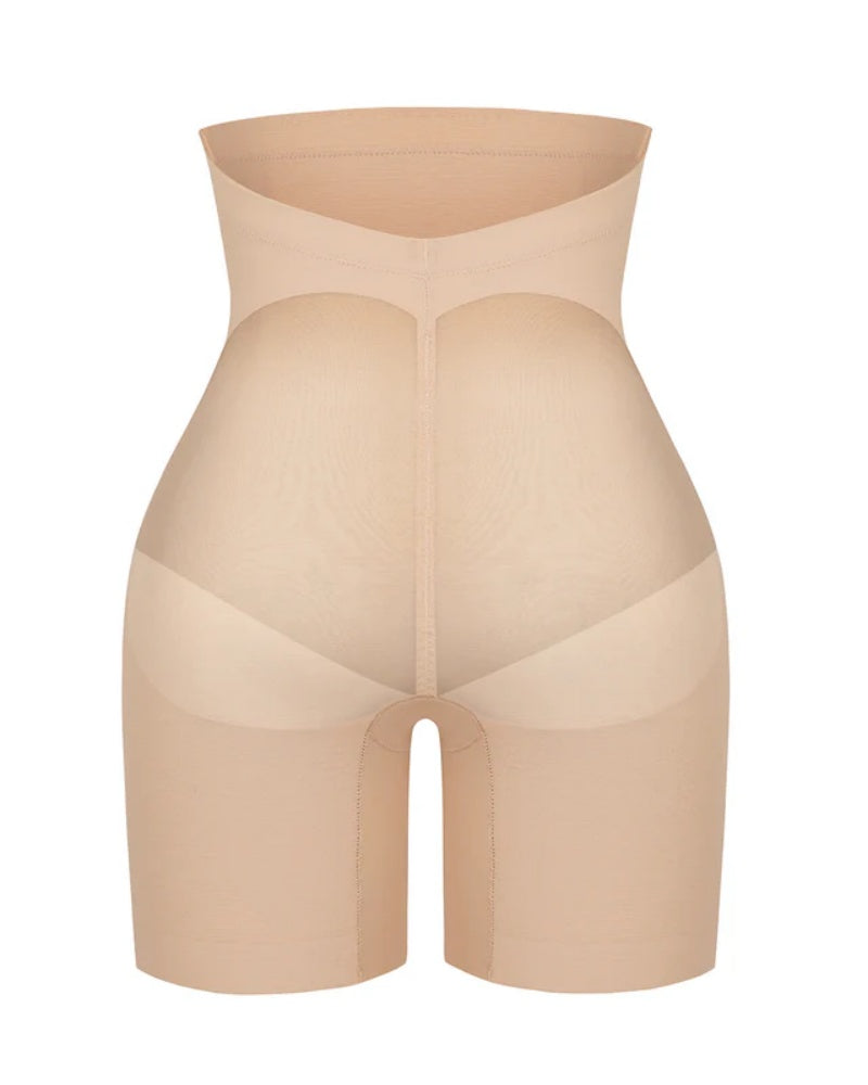 Women's Seamless Mesh High Waist Shapewear Shorts Thigh Slimmer Underwear - By Qivii