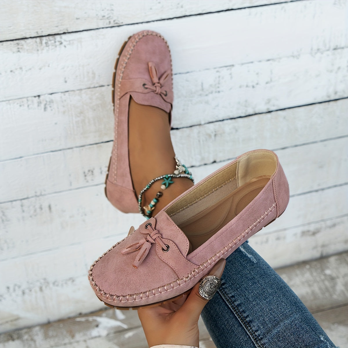 Nadine - Klassische Loafers mit Quasten-Detail - By Qivii