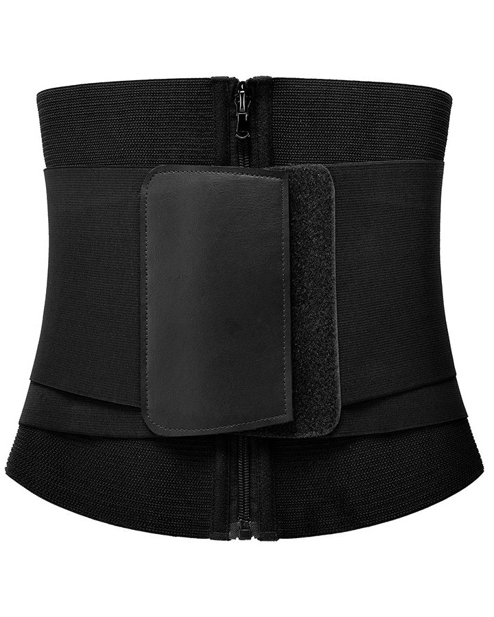 Double Compression Zipper Waist Trainer Corset Girdle