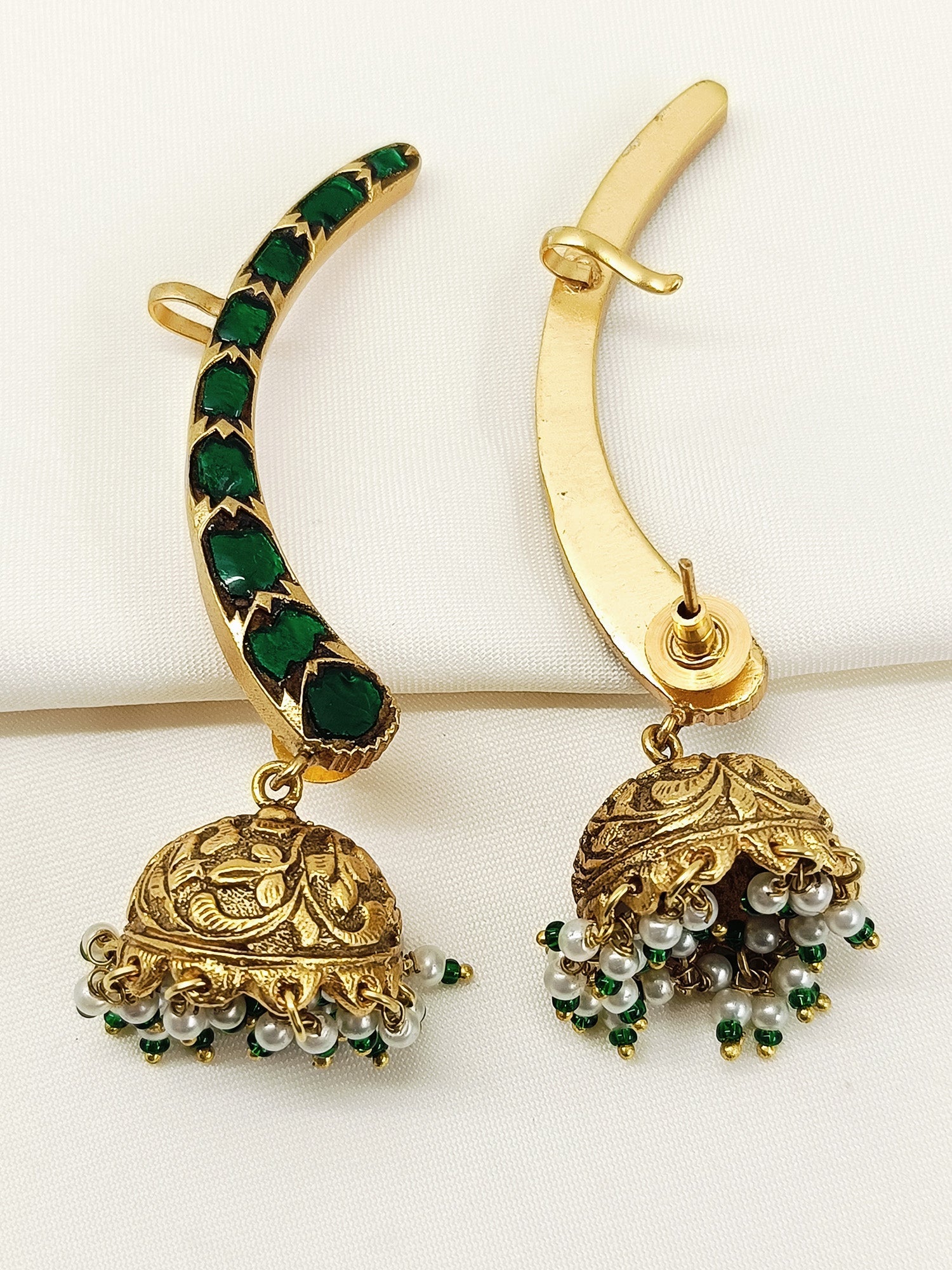 Avneet Green Kundan Jhumki