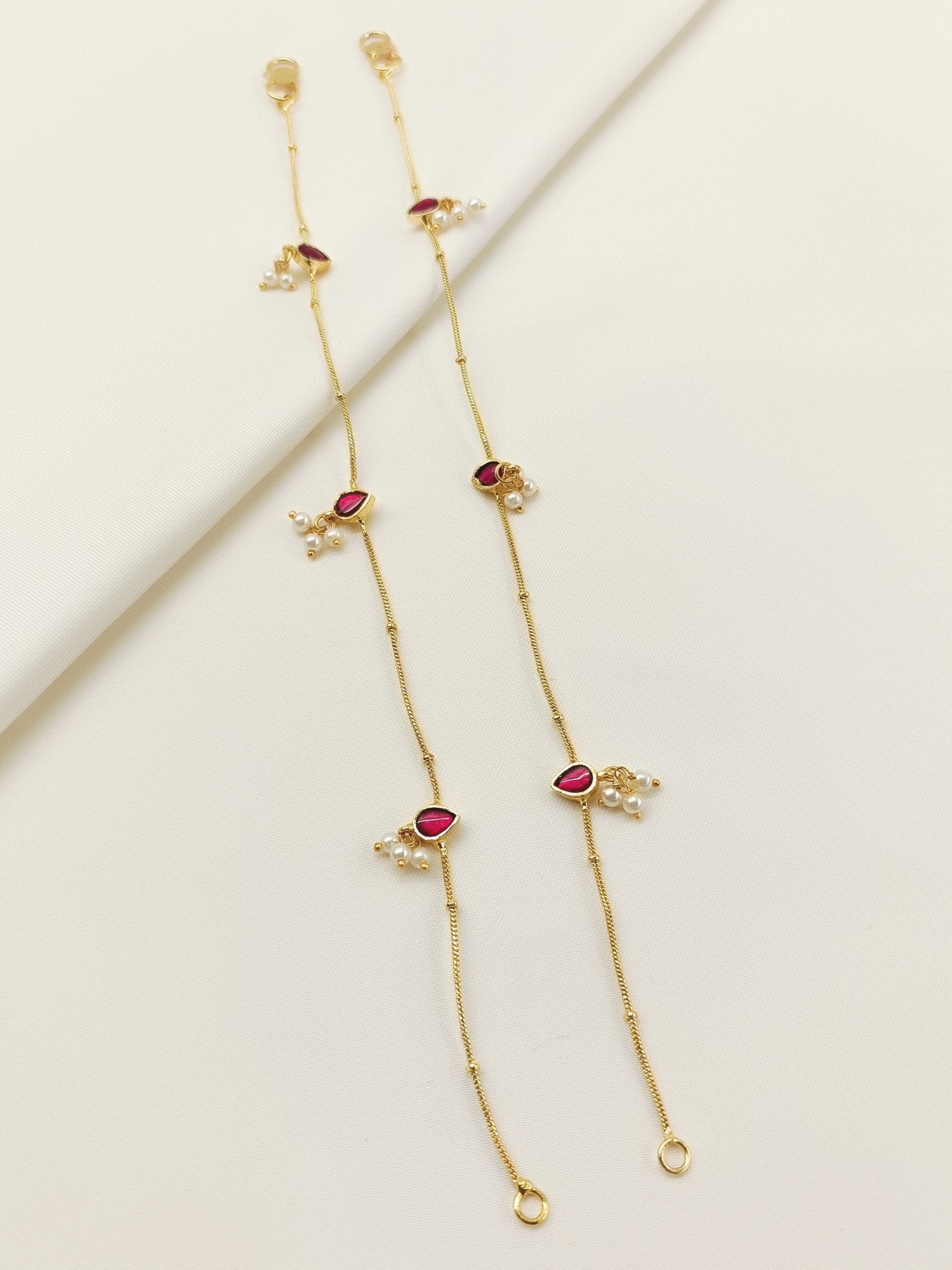 Bhaswati Ruby Kundan Anklet