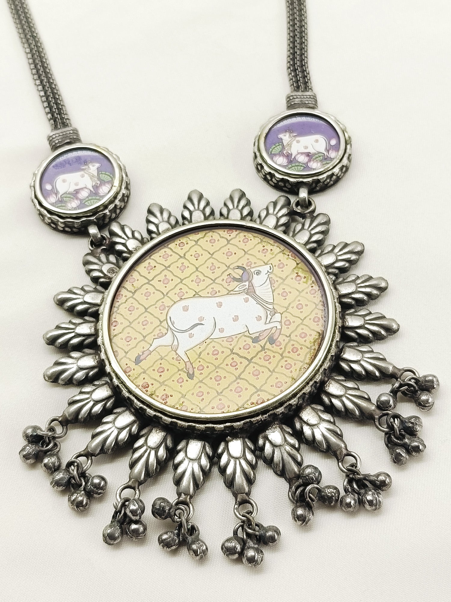 Yoshita Multi Colour Oxidized Neckpiece