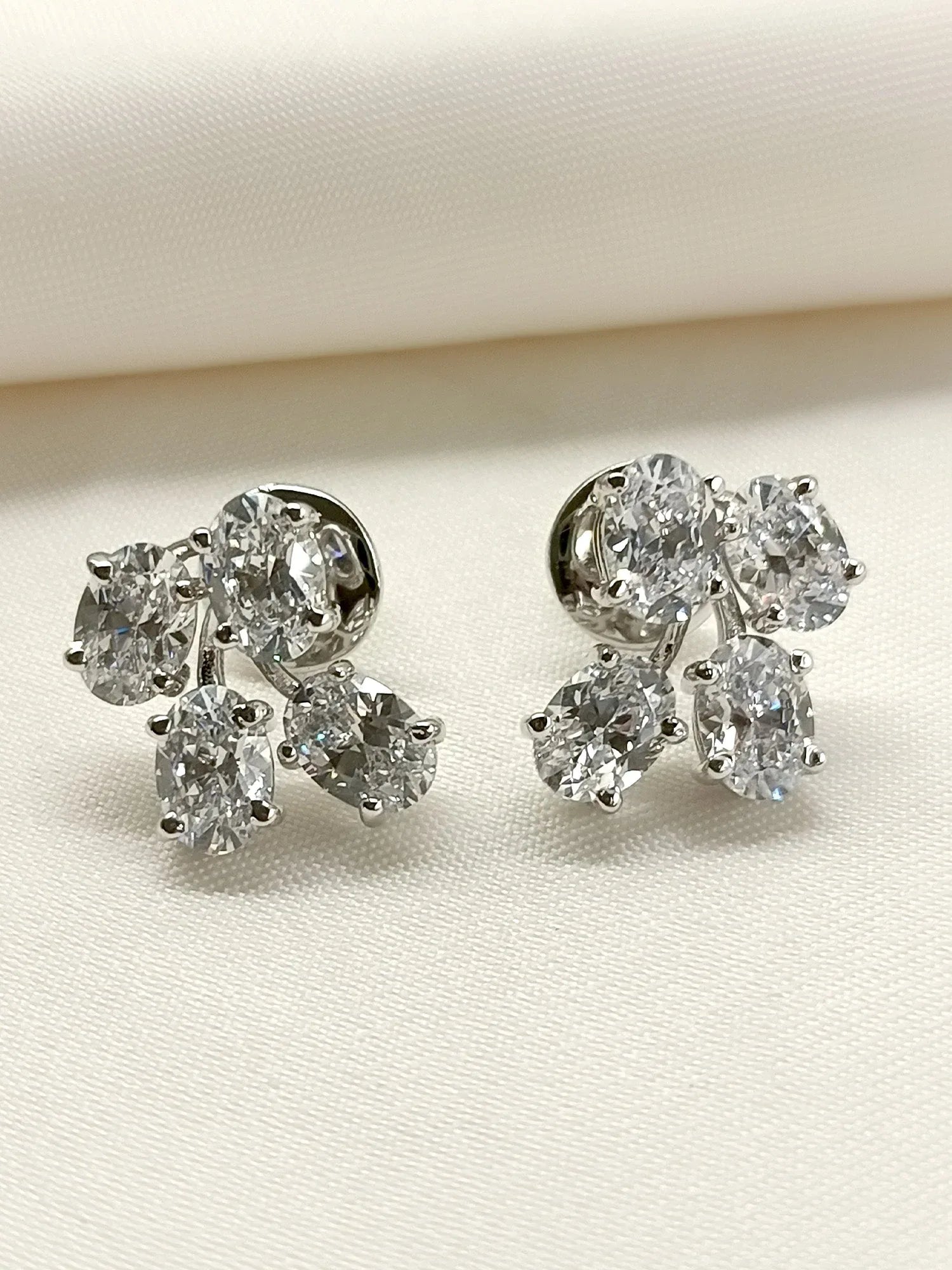 Nirvi 92.5 Silver Swarovski Stone Tops