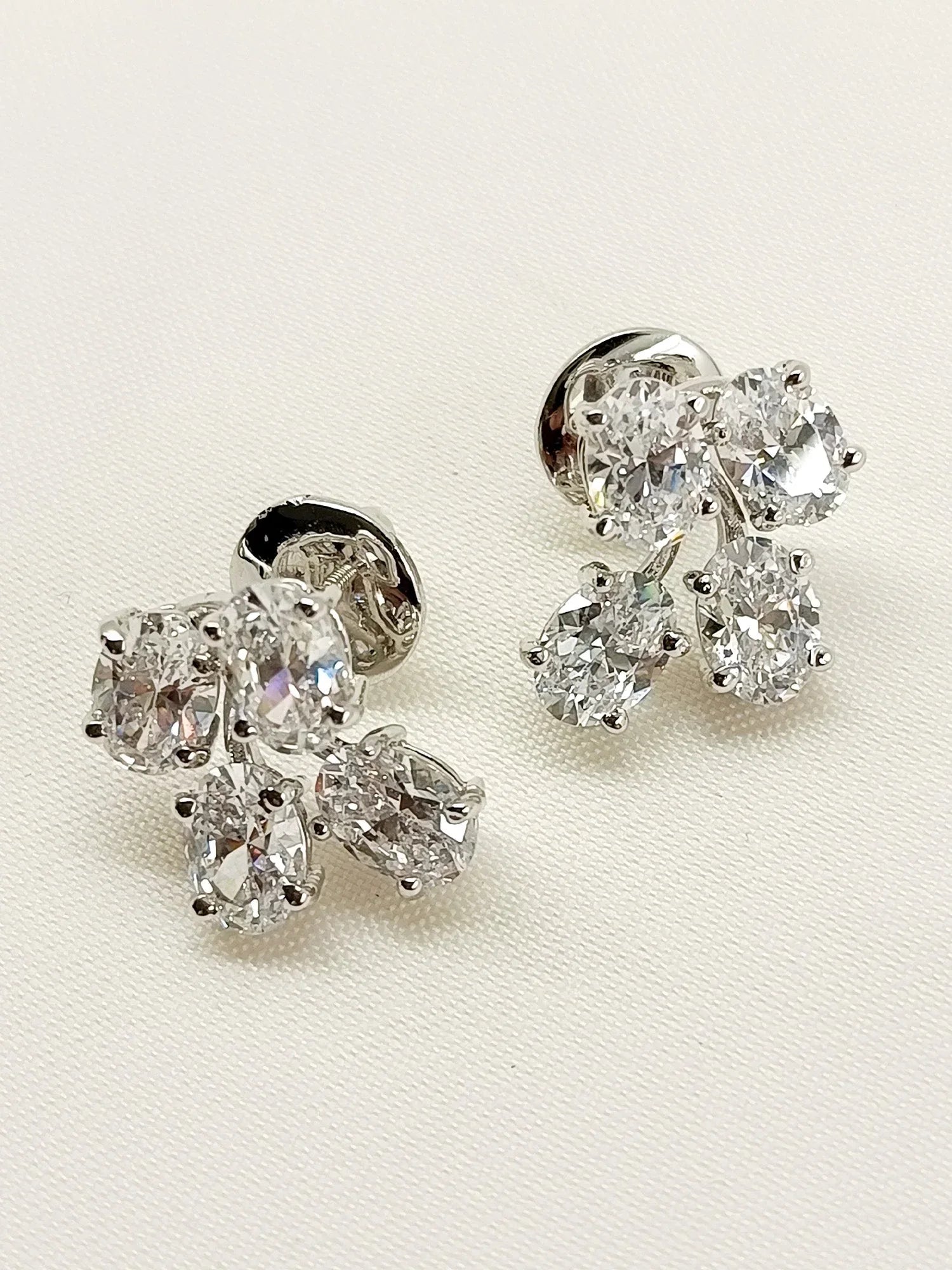 Nirvi 92.5 Silver Swarovski Stone Tops