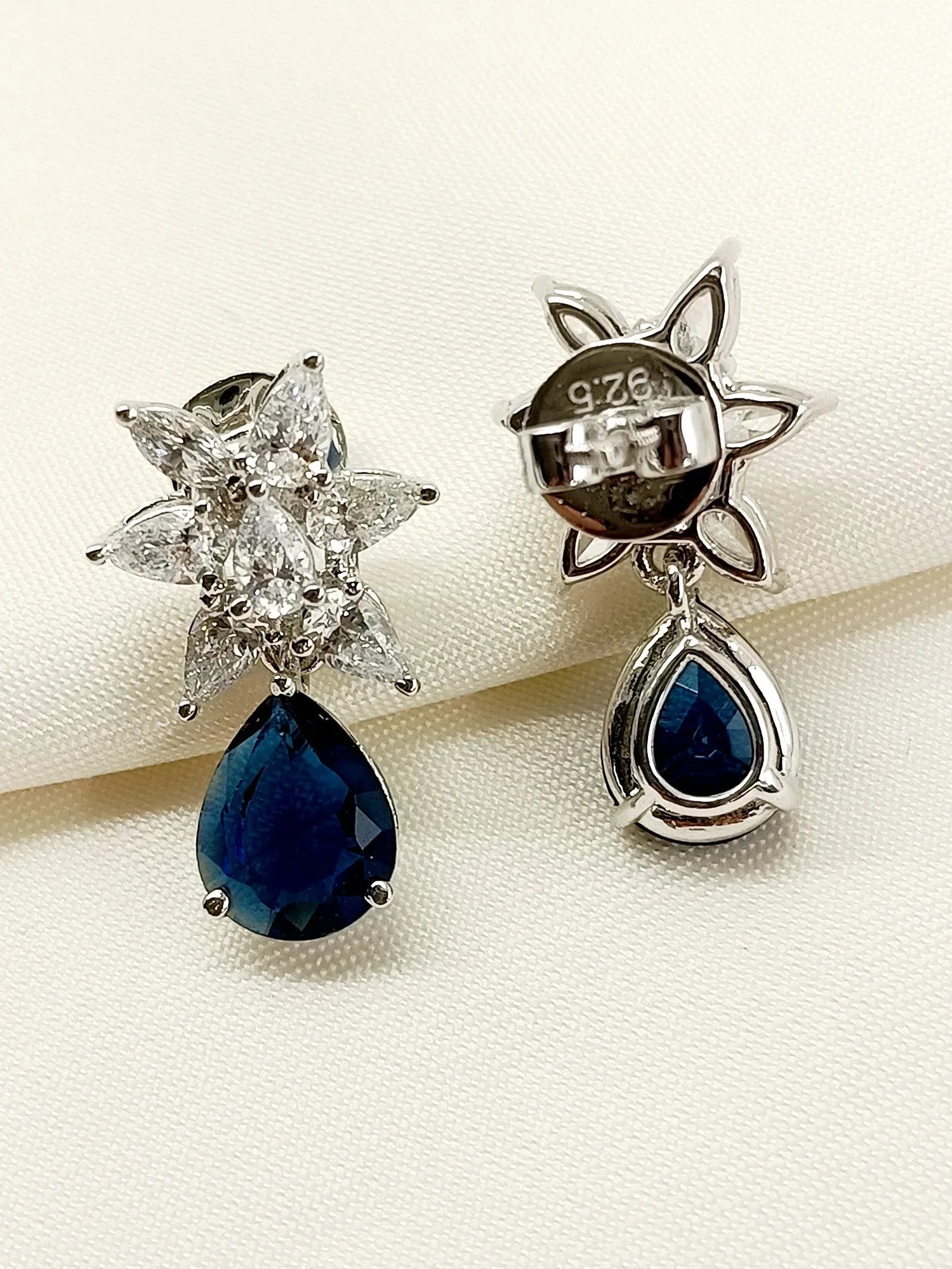 Sitara 92.5 Silver Swarovski Stone Earrings