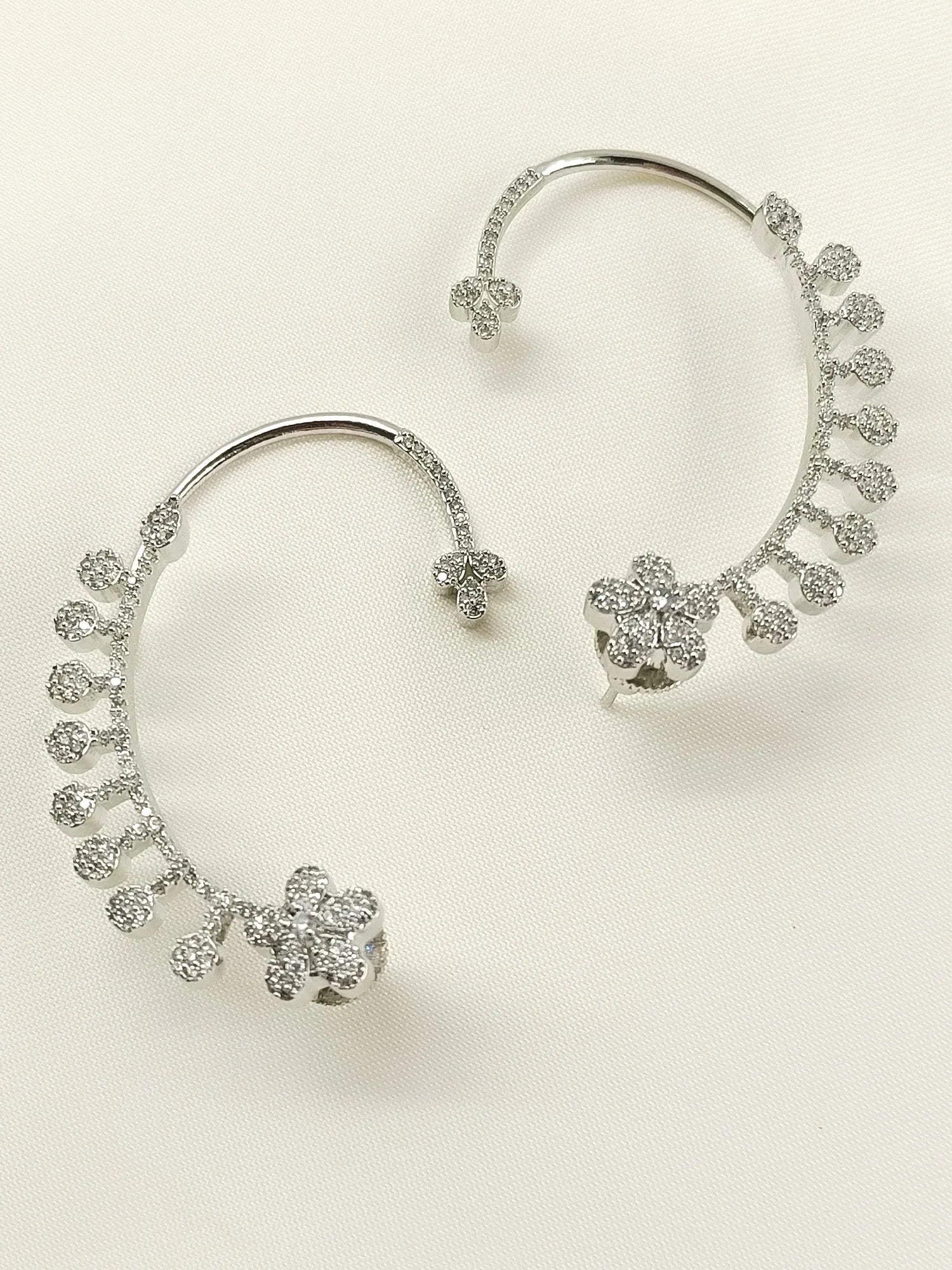 Shaweta White American Diamond Earrings