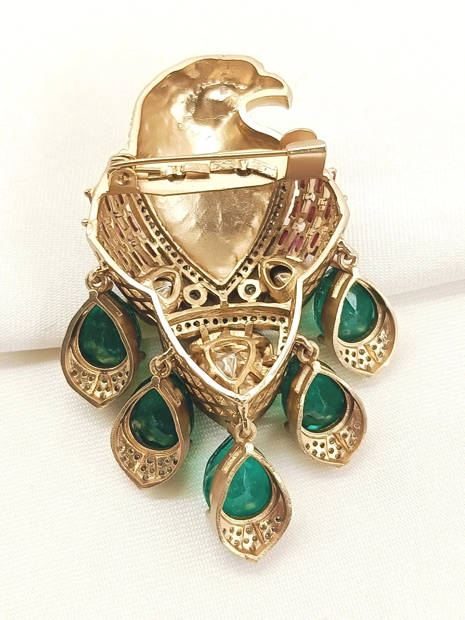 Disuza Green Eagle Brooch