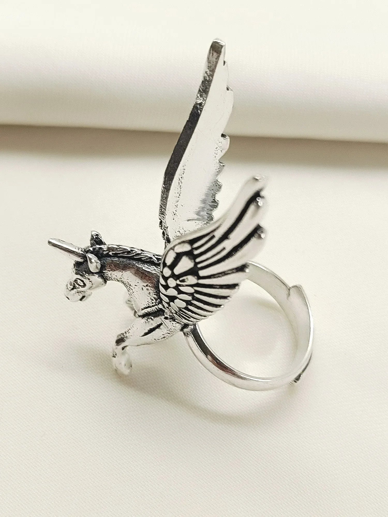Atrangi Silver Western Finger Ring