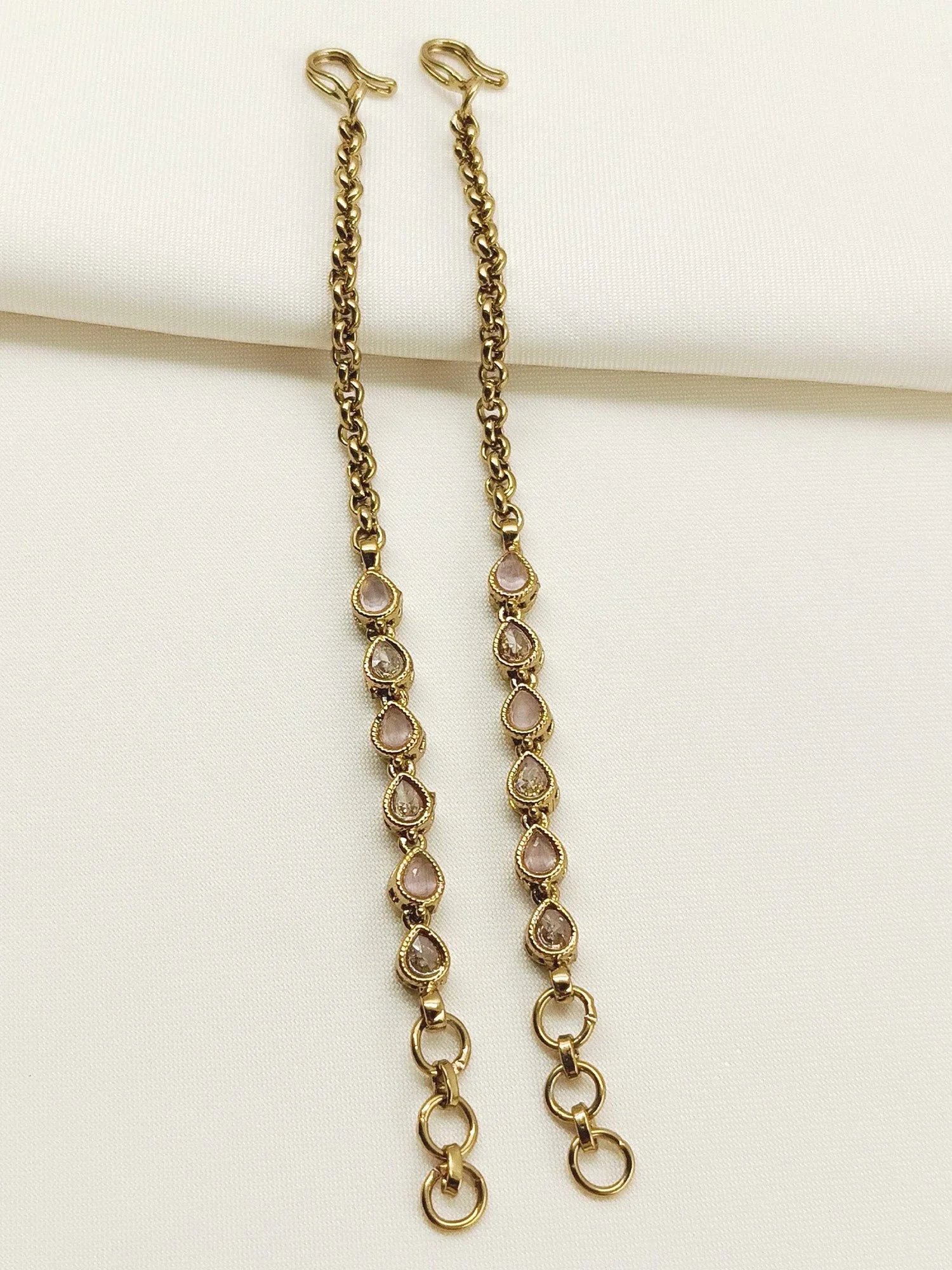 Salome Copper Polki Traditional Ear Chain
