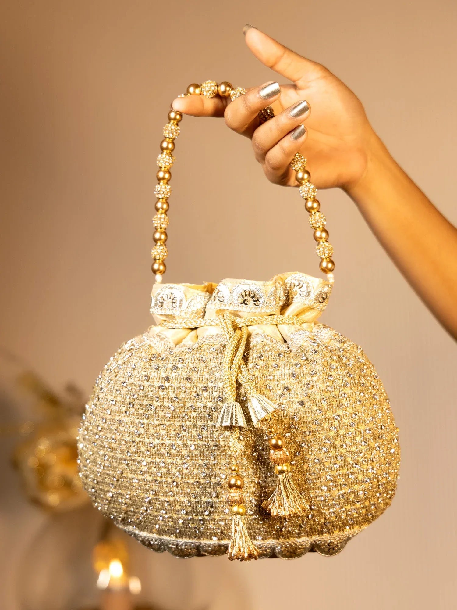Elaya Copper Potli Bag
