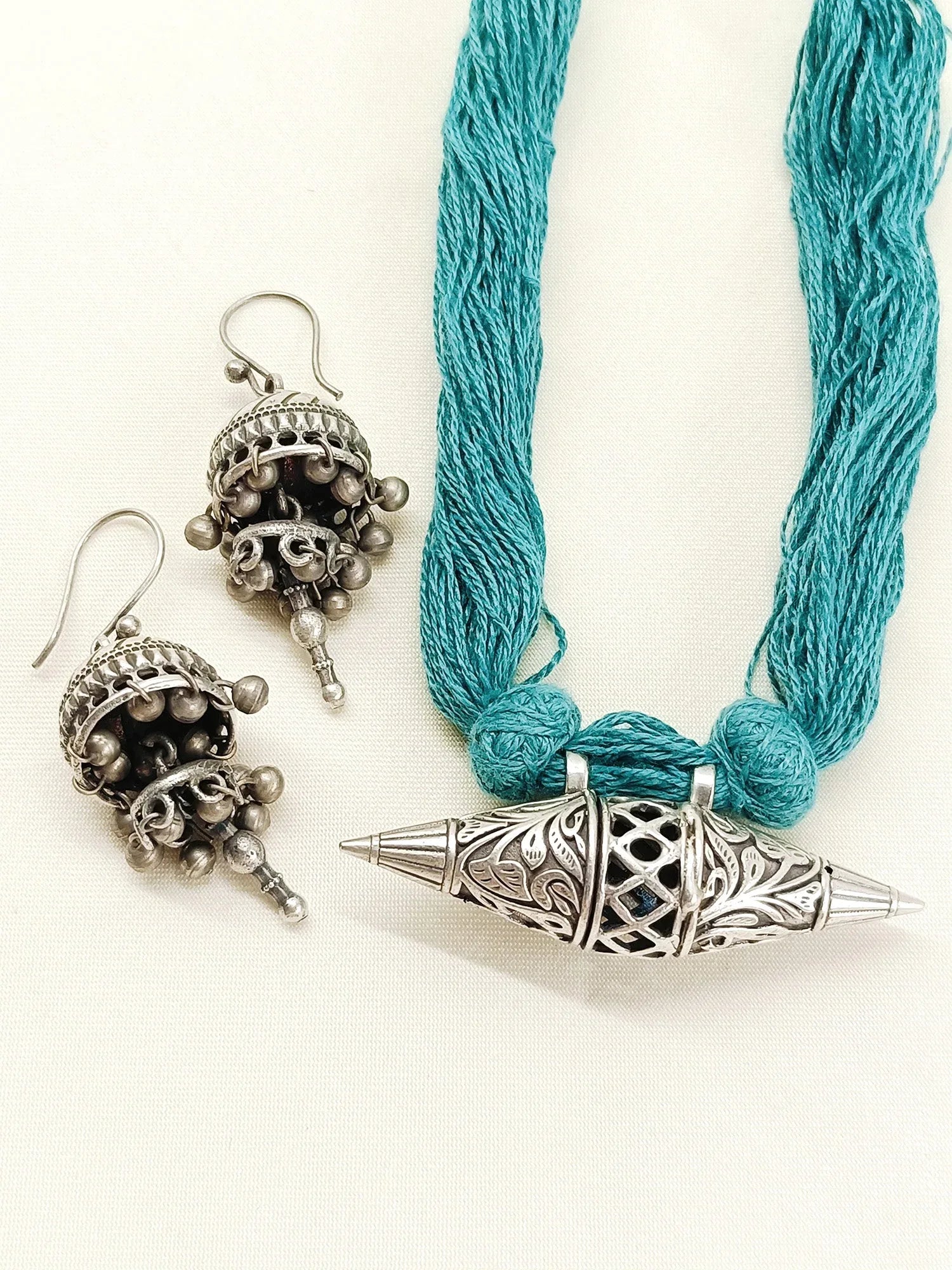 Ila Firozi Oxidized Necklace Set
