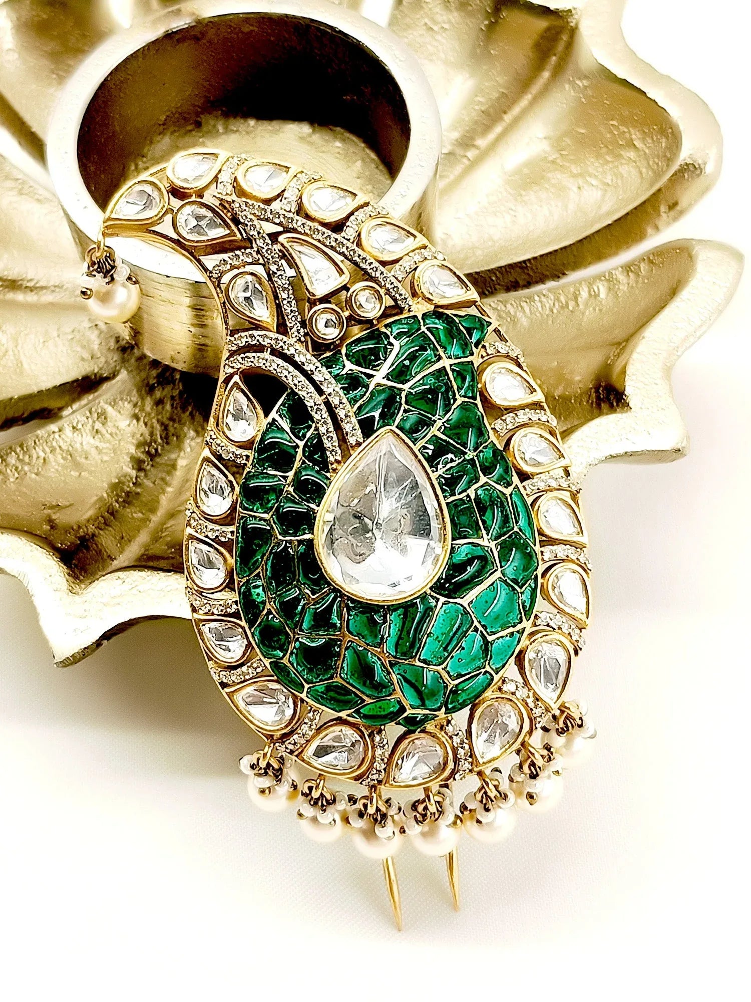 Abhilash Groom Mala And Kalgi In Green